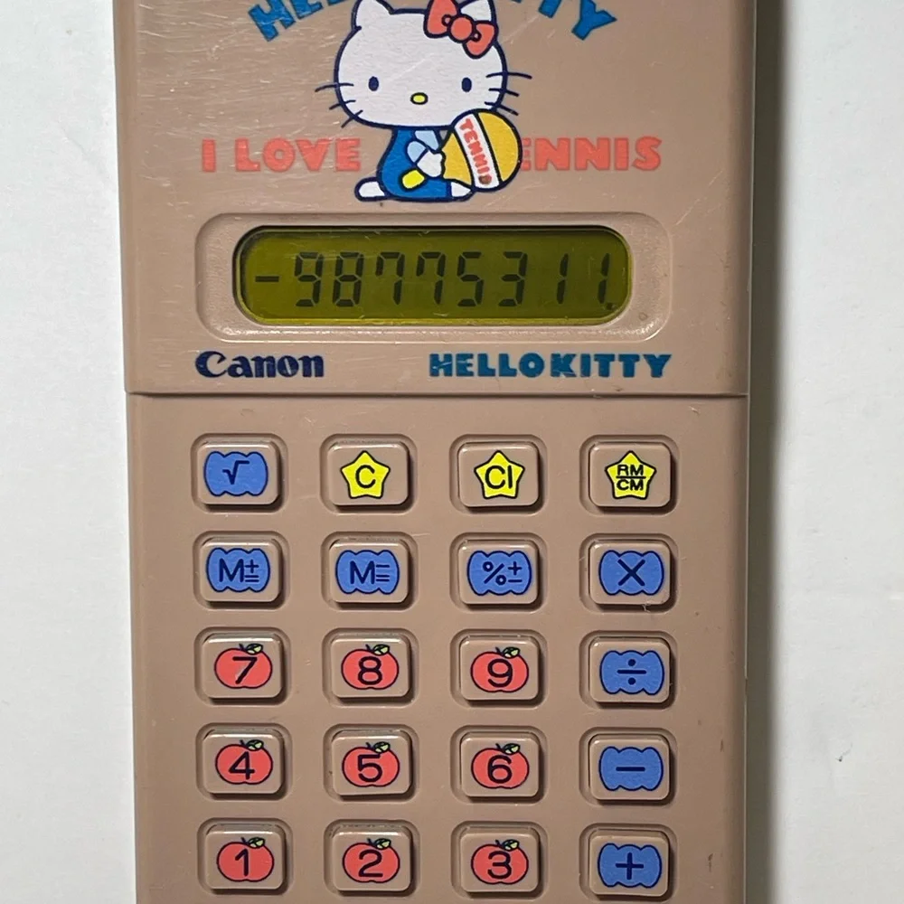 Retro Sanrio Hello Kitty Calculator Early 1976 Made By Canon Lc-321